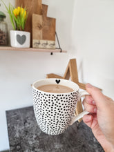 Load image into Gallery viewer, White & Black Assorted Heart Mug