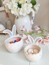 Load image into Gallery viewer, Grey & White Rabbit Ears Egg Cup/Pot