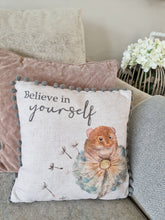 Load image into Gallery viewer, Believe In Yourself Mouse Pom Pom Cushion