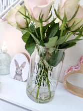 Load image into Gallery viewer, Clear Glass Hurricane With Black Heart Design