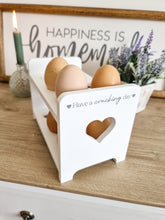 Load image into Gallery viewer, White Heart Have A Cracking Day Egg Holder