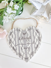 Load image into Gallery viewer, Heart Shaped Mini Taupe Hanging Plaque - Assorted