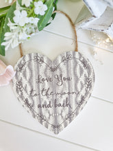 Load image into Gallery viewer, Heart Shaped Mini Taupe Hanging Plaque - Assorted