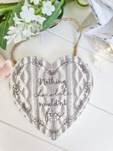 Load image into Gallery viewer, Heart Shaped Mini Taupe Hanging Plaque - Assorted