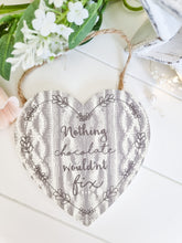 Load image into Gallery viewer, Heart Shaped Mini Taupe Hanging Plaque - Assorted