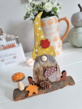 Load image into Gallery viewer, Rustic Autumnal Gonk On Log Decoration