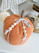Load image into Gallery viewer, 'Hello Pumpkin' Orange Pumpkin Fabric Doorstop