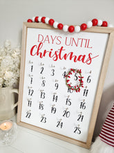 Load image into Gallery viewer, Count Up To Christmas Board With Wreath