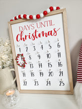 Load image into Gallery viewer, Count Up To Christmas Board With Wreath