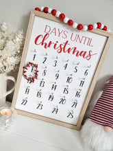 Load image into Gallery viewer, Count Up To Christmas Board With Wreath