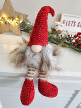 Load image into Gallery viewer, Red Fluffy Mini Sitting Festive Gonk