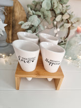 Load image into Gallery viewer, White Ceramic Cone Black Hearts Snacking Station
