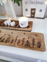 Load image into Gallery viewer, Natural Mango Wood Christmas Tree Design Tray