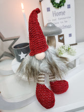 Load image into Gallery viewer, Red Fluffy Mini Sitting Festive Gonk