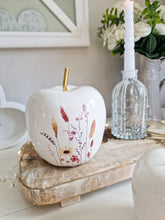Load image into Gallery viewer, Spring Meadow White Floral Apple Figure