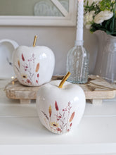 Load image into Gallery viewer, Spring Meadow White Floral Apple Figure