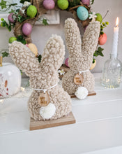 Load image into Gallery viewer, Sherpa Happy Easter Beige Bunny Figure