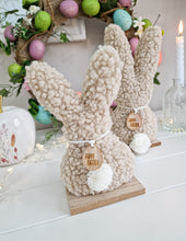 Load image into Gallery viewer, Sherpa Happy Easter Beige Bunny Figure