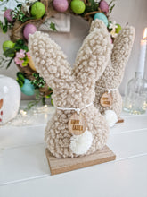 Load image into Gallery viewer, Sherpa Happy Easter Beige Bunny Figure
