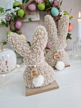 Load image into Gallery viewer, Sherpa Happy Easter Beige Bunny Figure