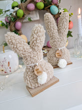Load image into Gallery viewer, Sherpa Happy Easter Beige Bunny Figure