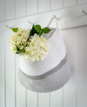 Load image into Gallery viewer, White & Dove Grey Recycled Cotton Basket