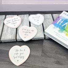 Load image into Gallery viewer, Positive Pink, White & Grey Heart Coasters - Set 4
