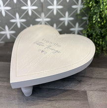 Load image into Gallery viewer, Grey Heart 'Enjoy The Little Things' Display Table