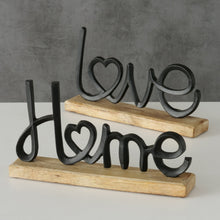 Load image into Gallery viewer, Black Love/Home Lettering Plaque