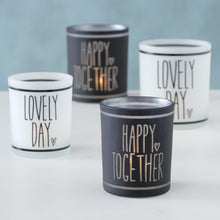 Load image into Gallery viewer, Happy Together/Lovely Day Glass Candle Holder