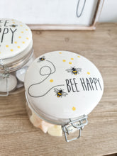 Load image into Gallery viewer, Bee Happy Clip Lock Storage Jar