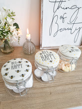 Load image into Gallery viewer, Bee Happy Clip Lock Storage Jar