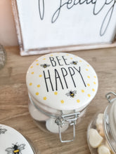 Load image into Gallery viewer, Bee Happy Clip Lock Storage Jar