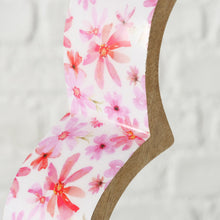 Load image into Gallery viewer, Pink Floral Mango Wood Sleeping Heart