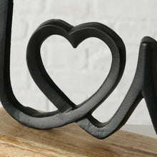 Load image into Gallery viewer, Black Love/Home Lettering Plaque