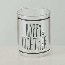 Load image into Gallery viewer, Clear Drinking Glass With Black Heart Detail
