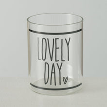 Load image into Gallery viewer, Clear Drinking Glass With Black Heart Detail
