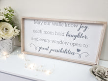 Load image into Gallery viewer, Joy, Laughter & Great Possibilities Framed Plaque