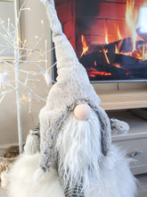 Load image into Gallery viewer, Grey Fluffy Large Sitting Gonk