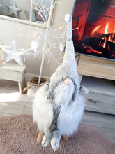 Load image into Gallery viewer, Grey Fluffy Large Sitting Gonk