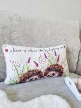 Load image into Gallery viewer, Home Is Where... Nature Inspired Hedgehog Cushion