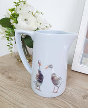 Load image into Gallery viewer, Light Blue/Grey Ceramic Duck Jug *Imperfect