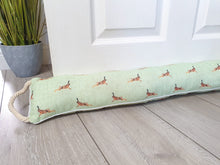 Load image into Gallery viewer, Light Green Repeat Hare Draught Excluder