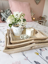 Load image into Gallery viewer, Natural White Washed Wooden Square Heart Trays