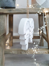 Load image into Gallery viewer, White Distressed Wooden Hanging Angel Wings