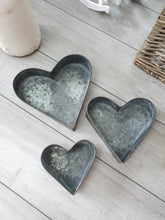 Load image into Gallery viewer, Heavily Rustic Vintage Style Heart Tray