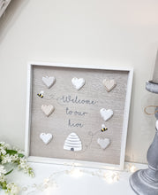 Load image into Gallery viewer, Welcome To Our Hive 3D Heart Framed Plaque