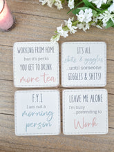 Load image into Gallery viewer, Humorous White Single Wooden Coaster