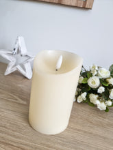 Load image into Gallery viewer, Natural Cream Wax LED Pillar Candle