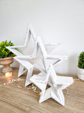 Load image into Gallery viewer, White Natural Wooden Mantle Stars